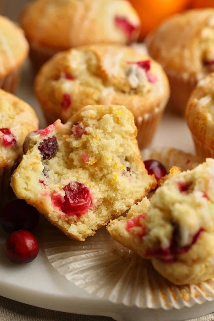 Muffins laranja de cranberry