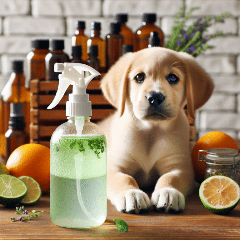 DIY organic flea repellent spray for pets