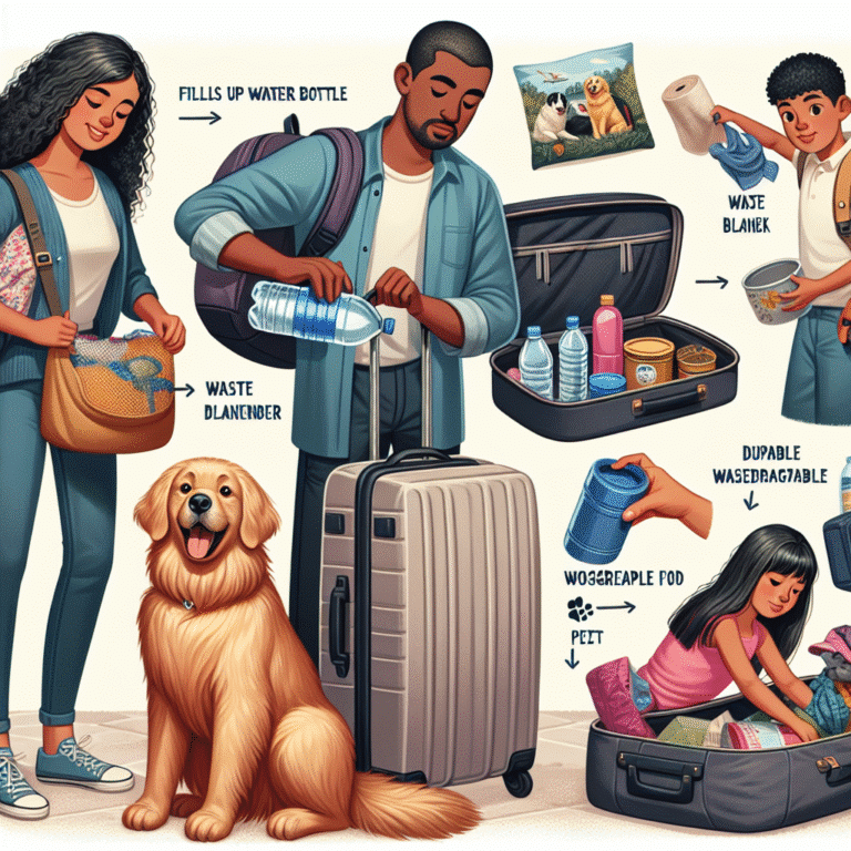 how to reduce waste while traveling with pets