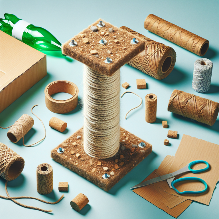 build a DIY scratching post with recycled materials