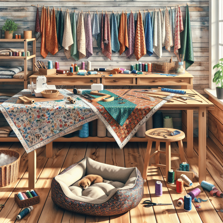 sewing pet beds from old fabrics