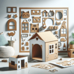 DIY recycled cardboard cat houses