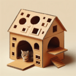 DIY recycled cardboard cat houses