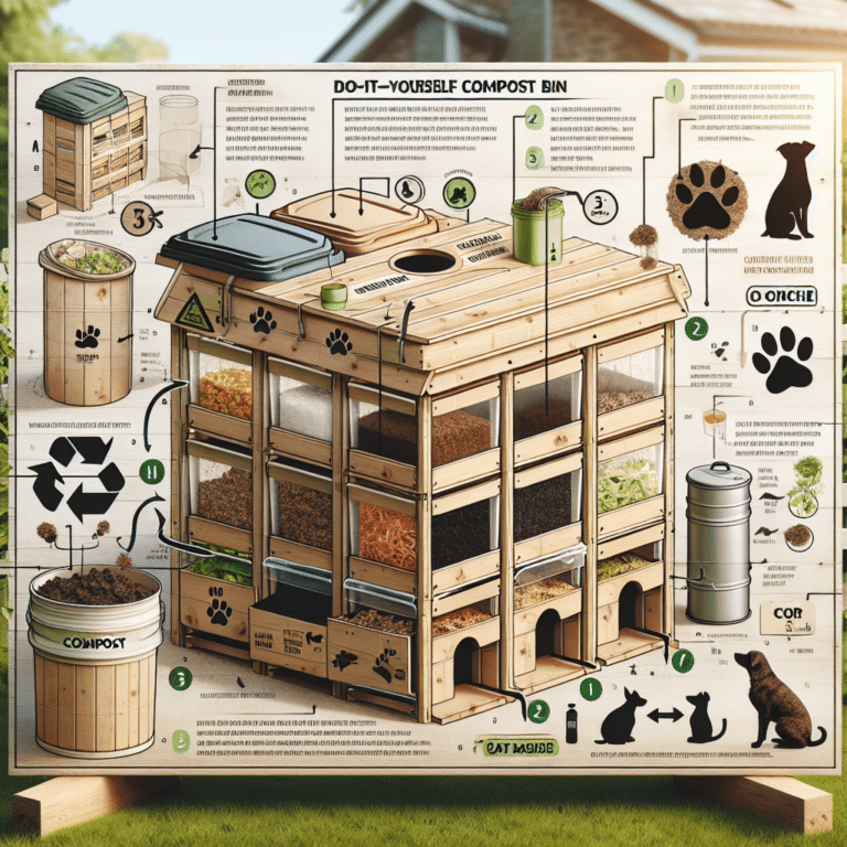 DIY compost bin for pet waste management