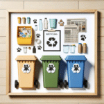 setting up a pet-friendly recycling station at home